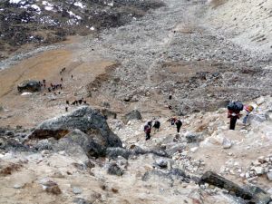 ricks of first climb to ebc