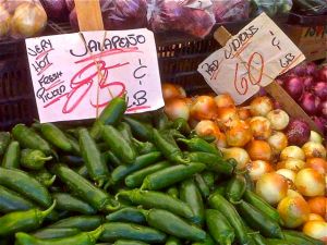 farmers market peppers