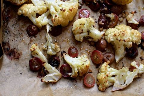 cauliflower and grapes